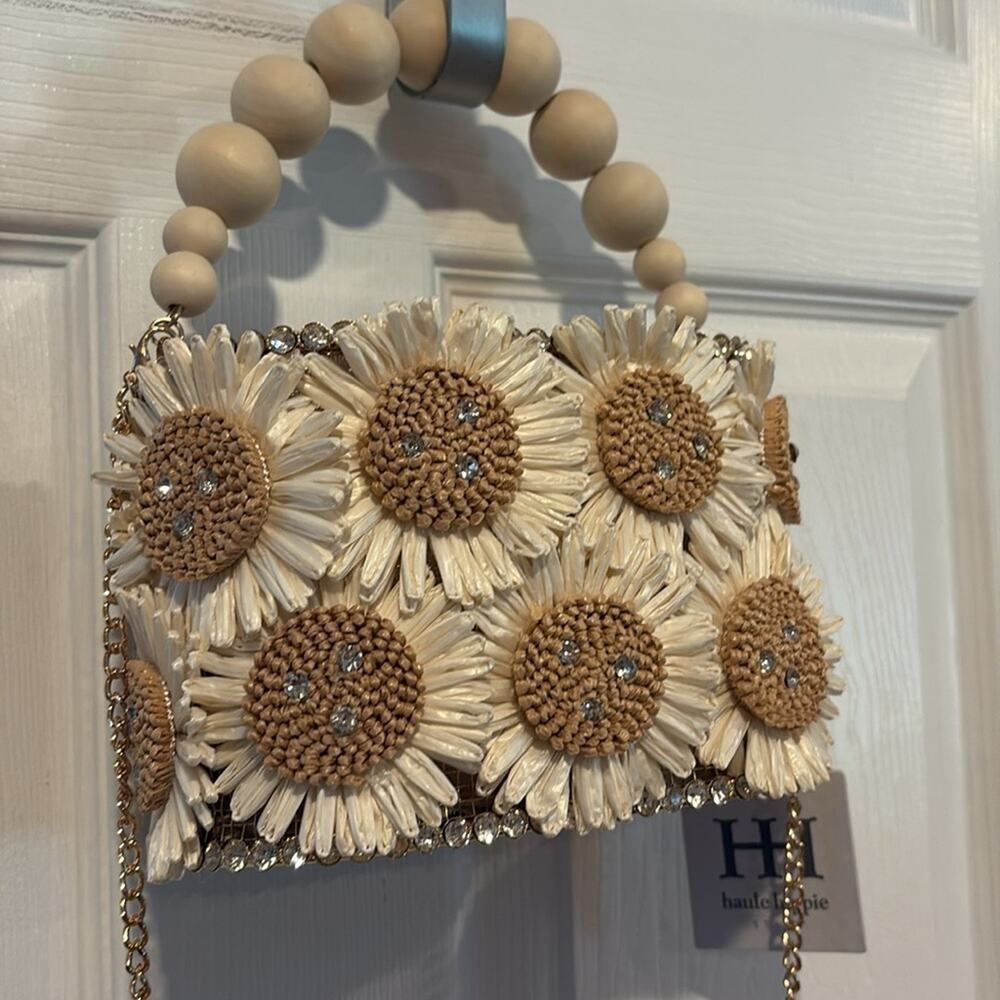 BNWT HAUTE HIPPIE Floral Embellished Crossbody Handbag